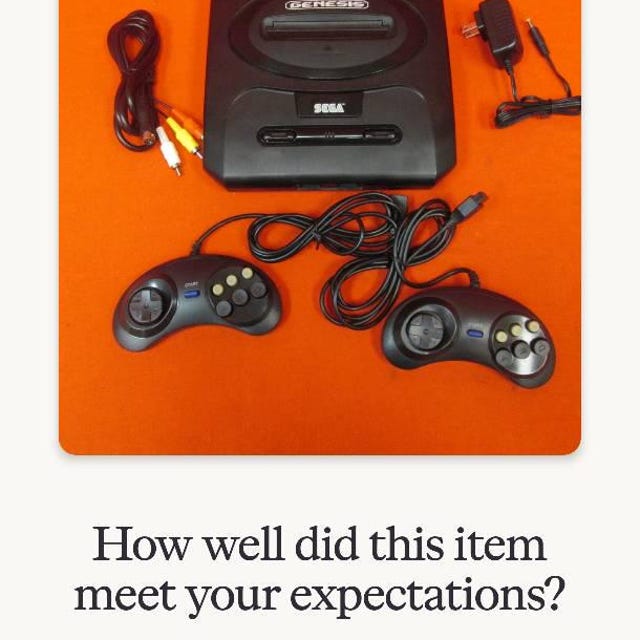 Original Sega Genesis Core System 2 Video Game Console With Two