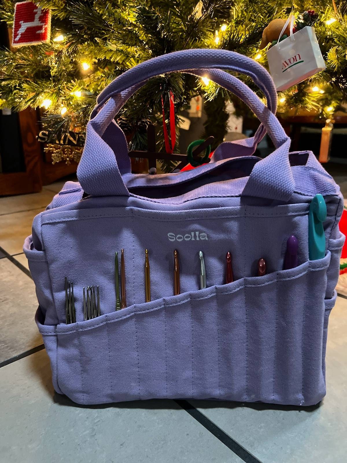 Lilac Love Soolla® Studio Artist Bag, Art Supply & Pottery Tool Bag, Art Supplies Organizer, Knitting Project Bag, Crochet Lavender, Gift