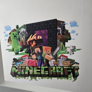 Peel and Stick Minecraft Wall Decal Video Games Wall Sticker Steve ...