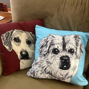 Pet Pillow Personalized Pet Pillow Custom Pet Pillow Customized Dog Pillow Dog Portrait Pillow Custom Throw Pillows Cases Pillow Cover Etsy