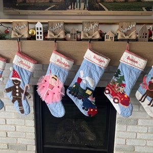 Personalized Stocking Holder, Wood Stocking Holder for Mantle Top ...