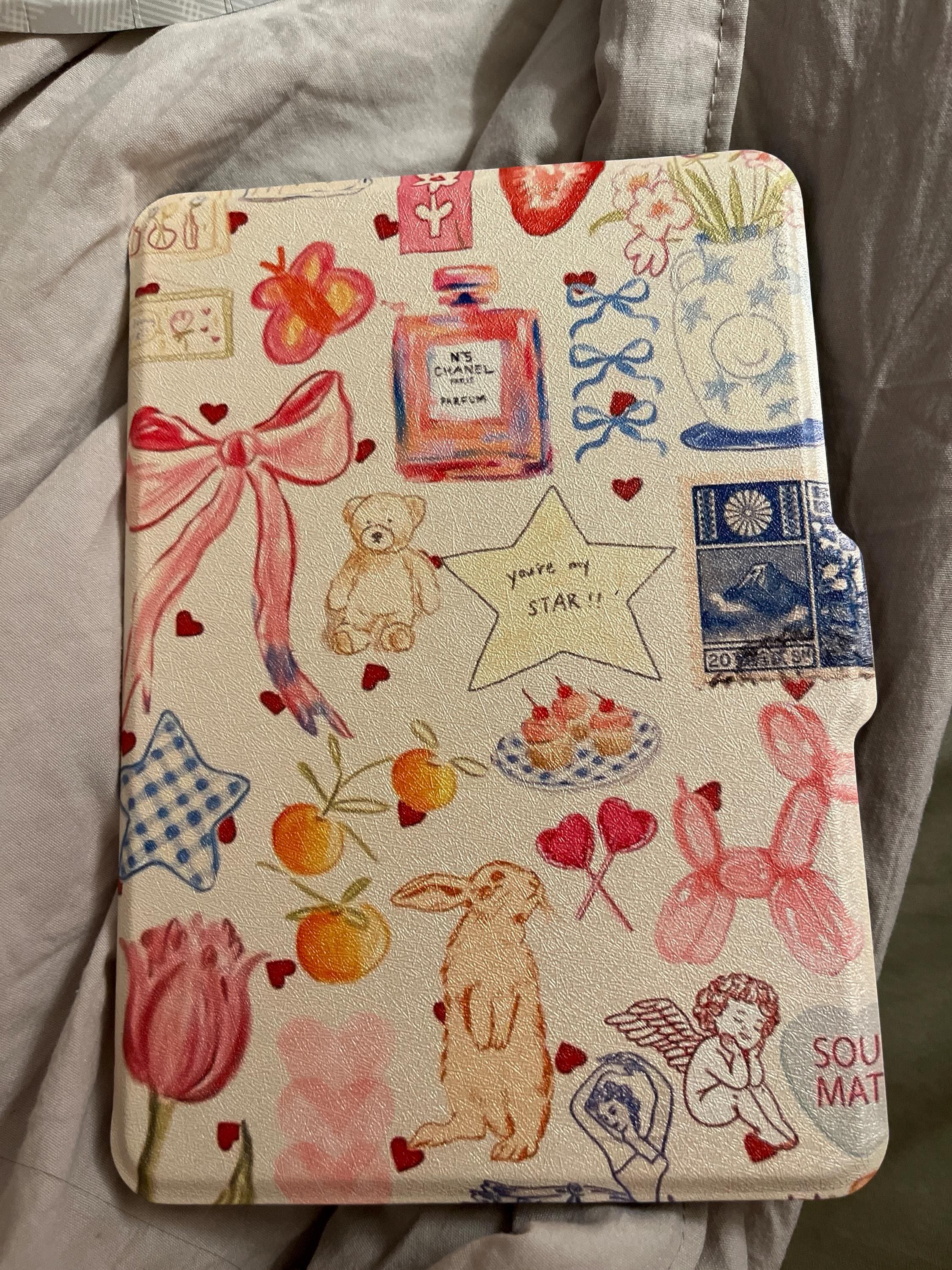 Cute Illustrations Kindle Case With Hand Strap Custom For Paperwhite 1/2/3/4,Kindle 2022,Kindle case,Colorsoft Cover,kindle 10th 11th Gen