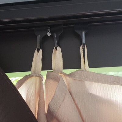 Replacement Railed Metal Slide Hooks for Gazebo Curtains or Mosquito ...