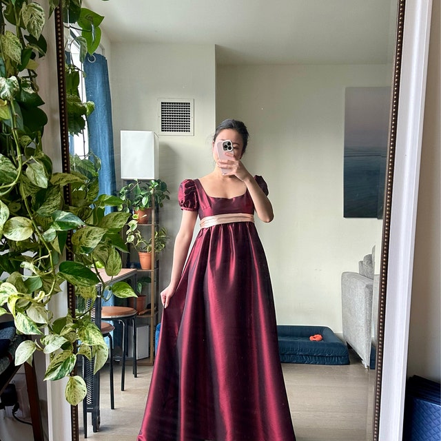 Historic 1st Empire Joséphine Dress in Taffeta, Available From XXS