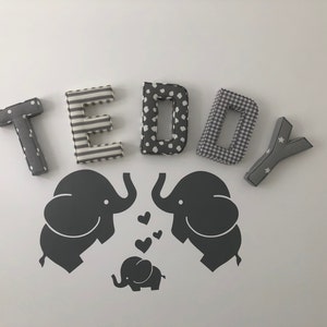 Fabric Letters, Name, Fabric Padded Letters, A-Z, Personalised, Initial ...