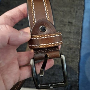 Men’s Biker Style Genuine Leather Wallet - Zip Around, With 50cm Chain & Carabiner, Metal Zipper, Cowhide, 10x13cm - View #4