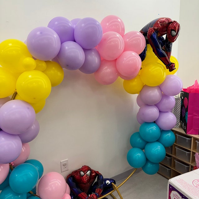 Purple Happy Birthday Decal Sign - 55 Inch Vinyl Banner For Balloon Arches & Party Decorations