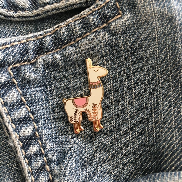 Enamel Pins - Llama Cute Animal Enamel Pin - Etsy
