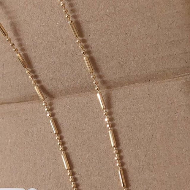 18k GF Gold Minimalist Chain Necklace, Tiny Gold Chain Necklace