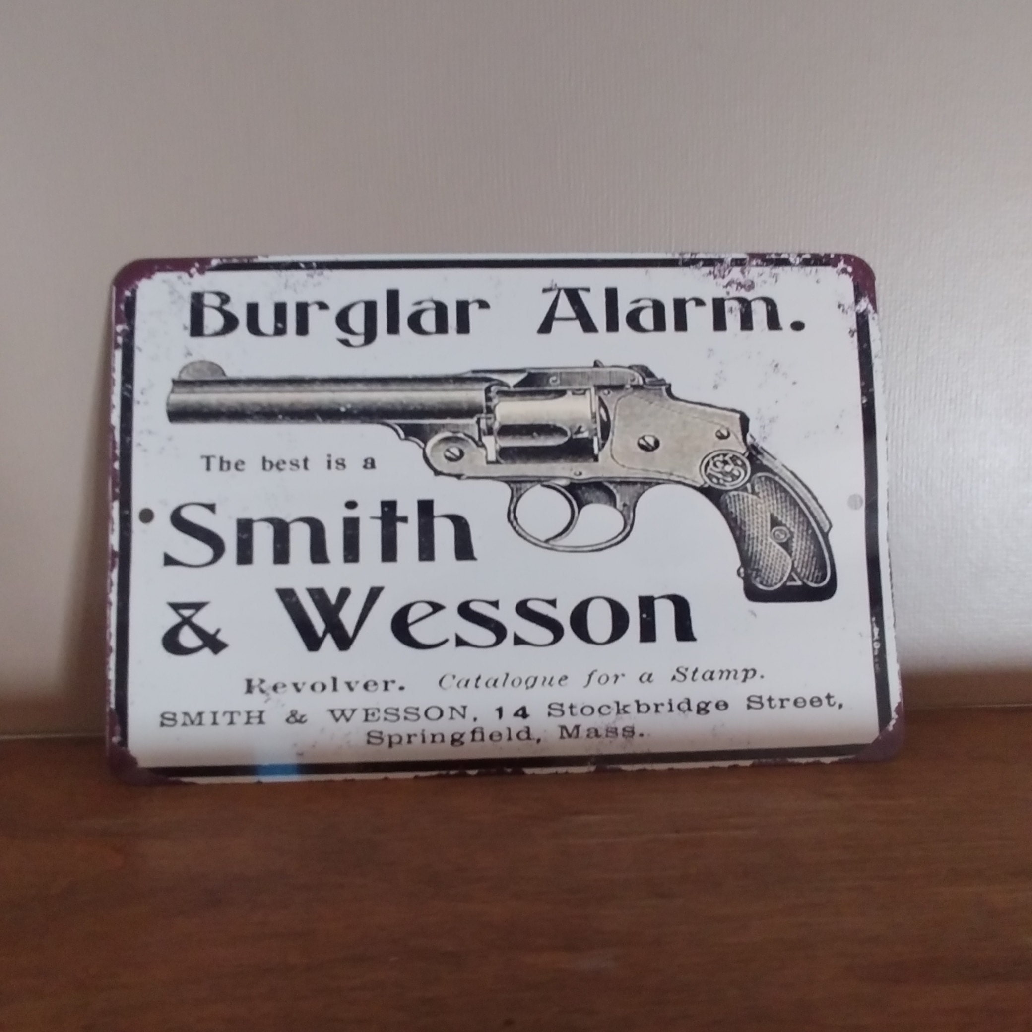 Home Decor Plaques Signs Home Garden 1899 Revolver Smith