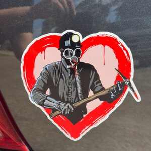 My Bloody Valentine Movie- Killer Sticker- Valentine's Day Horror