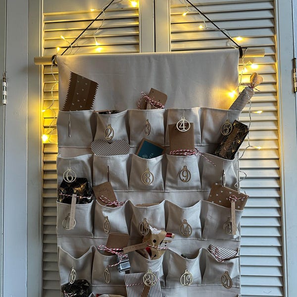 Wall Organizer PDF Sewing Pattern, DIY Advent Calendar, Baby Room ...