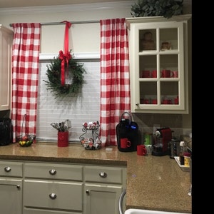 Trend Lab Red and Black Buffalo Check Window Valance 