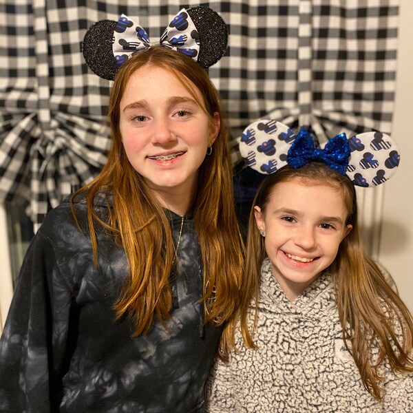 Disney Thin Blue Line Minnie Mouse Ears, Thin Blue Line Mickey Ears ...