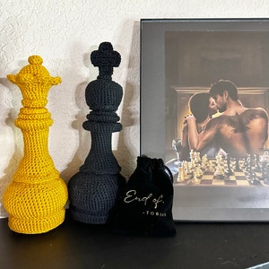 Chess King and Queen Crochet Pattern Chess (Instant Download) 