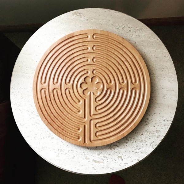 Chartres Wood Carved Finger Labyrinth Meditation Chartres Labyrinth ...