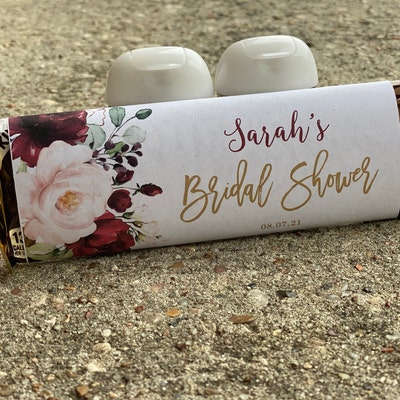 Chocolate Bar Wrapper, Bridal Shower, Printable Candy Bar Wrapper ...