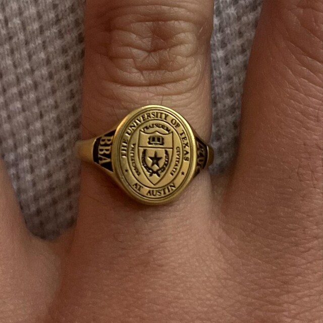 College Emblem Signet Ring,personalized Ring,custom Engraved Class
