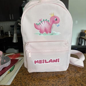 Aicihert Mochila Personalizada Con Nombre Personalizado Con Texto, Mochila Para Libros, Mochila Escolar Para Estudiantes, Niños Y Niñas, Lindo Dinosaurio., Mochilas De Viaje