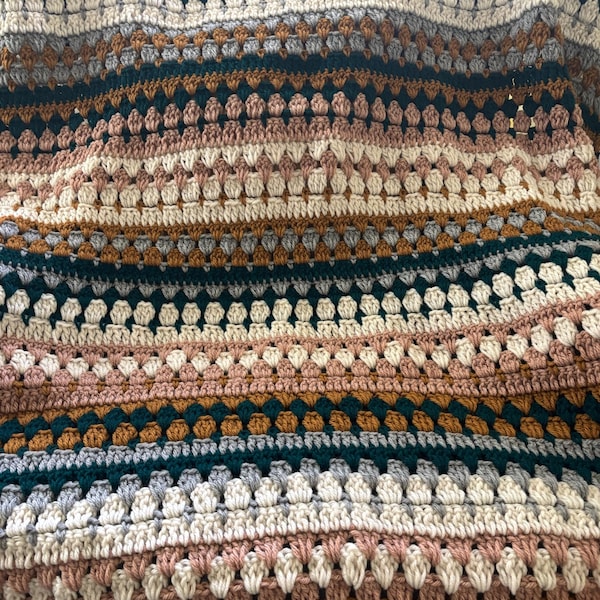 Riverbed Blanket Crochet Pattern | Video Tutorial Included | 14 Sizes ...