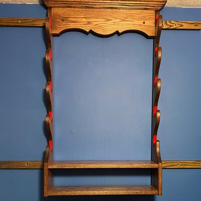 Rustic Wooden Gun Rack Stand Presentation Table Display Rifle Shotgun ...