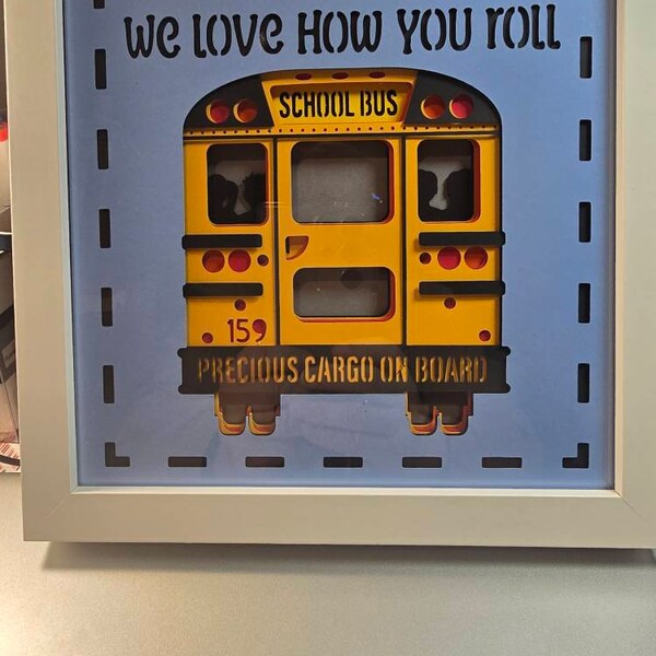 3D BUS DRIVER Svg - 3D TEACHER Svg - Shadow Box Svg - for Cricut - for ...
