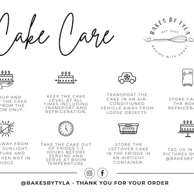 Cake Order Form Editable Template Bakery Order Form Receipt - Etsy