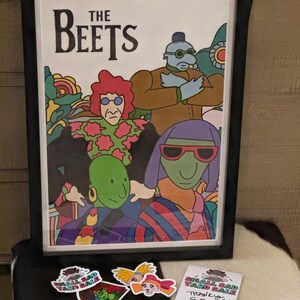 The Beets Art Print – 90s Poster – Killer Tofu Psychedelic Mashup