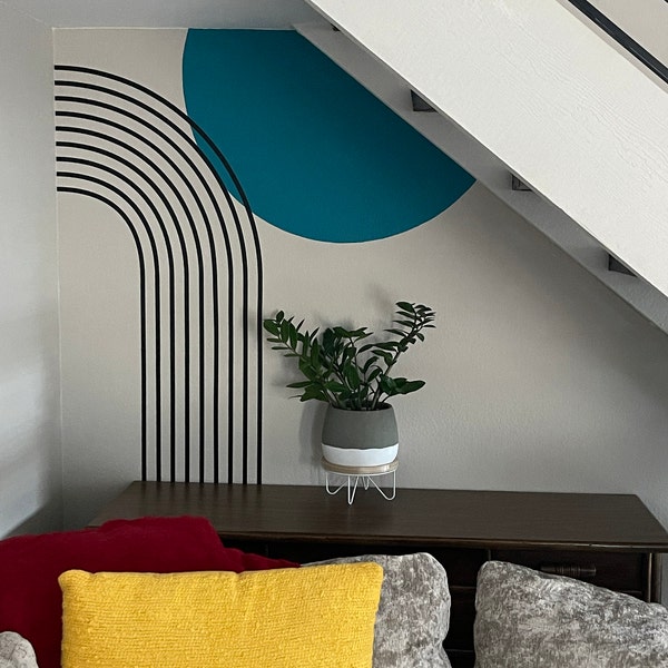 Half Arch Wall Decal - Abstract Wall Decor, Boho Interior Wall Art ...