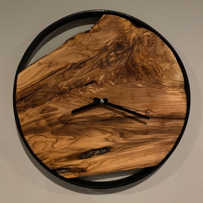 Wood Clock, Tree Slice Clock, Wood Slice Art, Natural Wood Clock ...