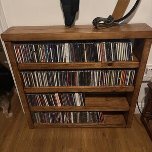 PACIFIC FURNITURE SERVICE 木製 CD STAND Vintage Wooden CD Storage Rack Authentic Napa Valley Small