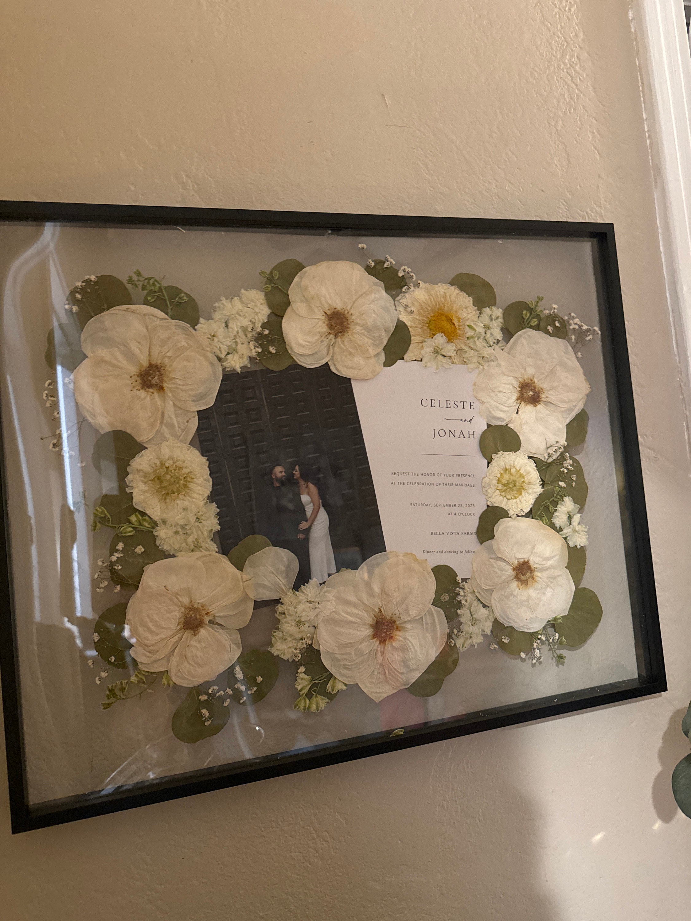 Preserved flowers from Celeste's etsy review
