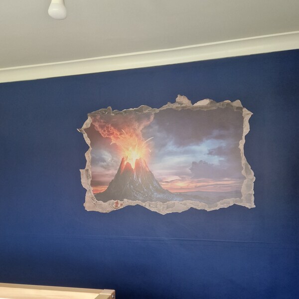 Volcano Eruption Wall Decal Sticker Mural Poster Print Art Home Office ...