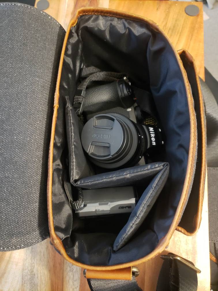 MegaGear Sequoia Canvas Camera Bag Shoulder Bag Case - Compatible with Canon Camera, Nikon, Sony SLR/DSLR Mirrorless Cameras and Lenses