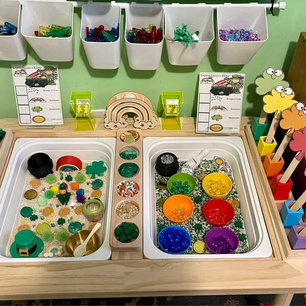 Montessori St Patrick's Day Sensory Bin - Interactive Play Kit for Kids ...