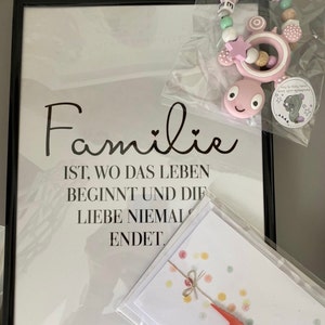 FAMILIE Kunstdruck Poster Bild Typografie Spruch Familie Etsy