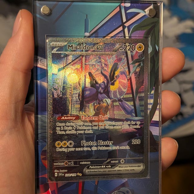 Miraidon Ex 244/198 - Pokmon Extended Artwork Display Case - Etsy