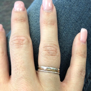 Super Thin Sterling Silver Stackable Rings Silver Stacking | Etsy