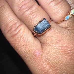 Customer photo from Andrea Jeanette, Raw Garnet Ring in Yellow Gold