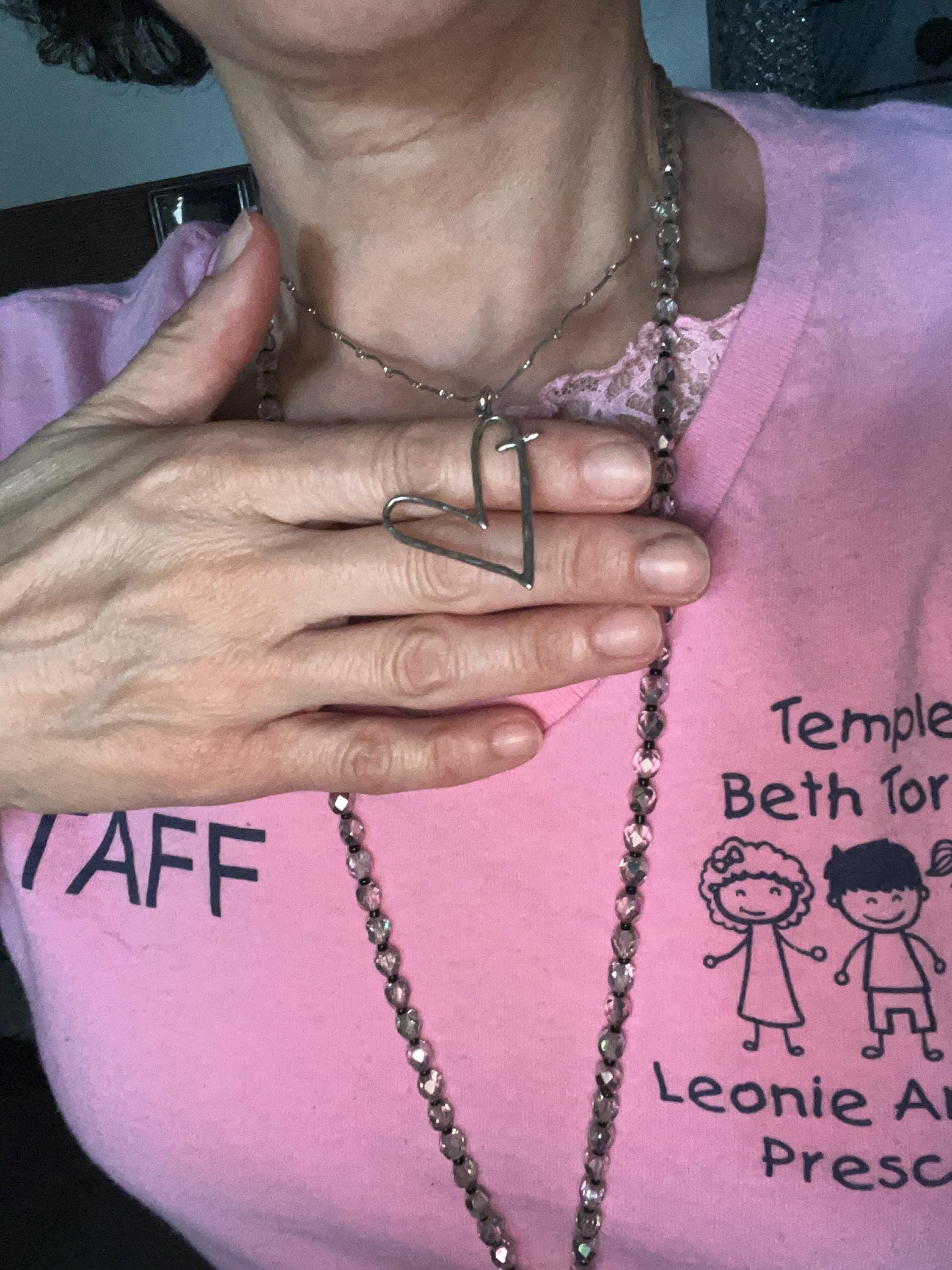 Anhänger Ewige Liebe, Sichtbarer Glaube, Sterling Silber Schmuck, christlich, handgefertigt, Kreuz, Herz