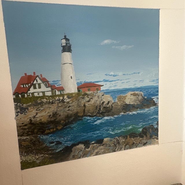 Custom Small Acrylic Landscape Painting on Canvas | 3x3 Mini Art