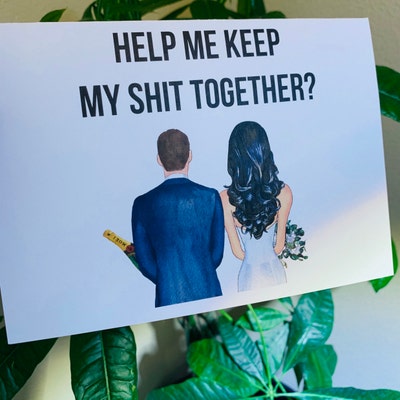 Help Me Keep My Shit Together Bridesman Card Man of Honor Bridesman ...