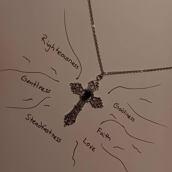 Gothic Cross Necklace, Cross Choker