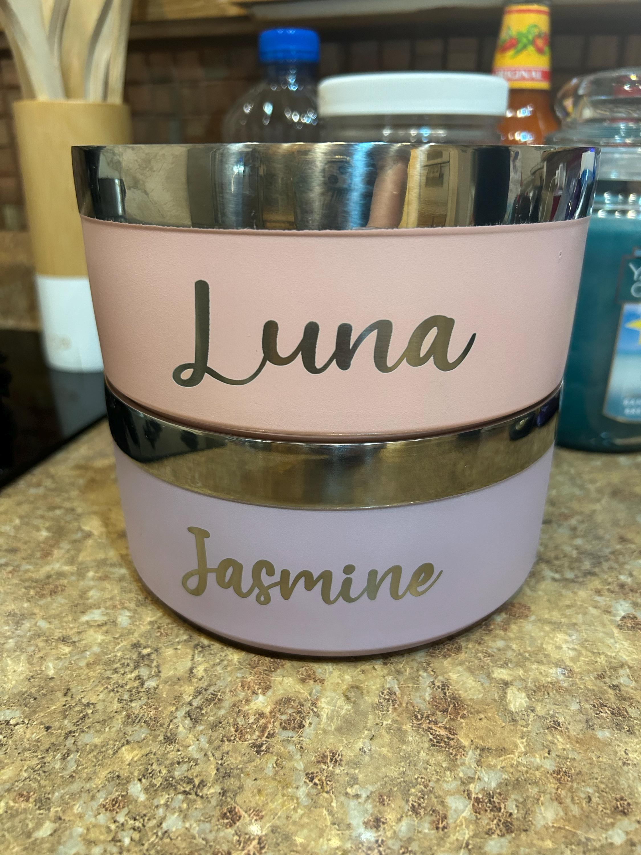 Custom Dog Bowl, Personalized Dog Food Bowl with Name, Dog Food/Water Bowls, Small-Large Bowls for Pet, Stainless Steel Cat Feeder Bowl Pet Gift