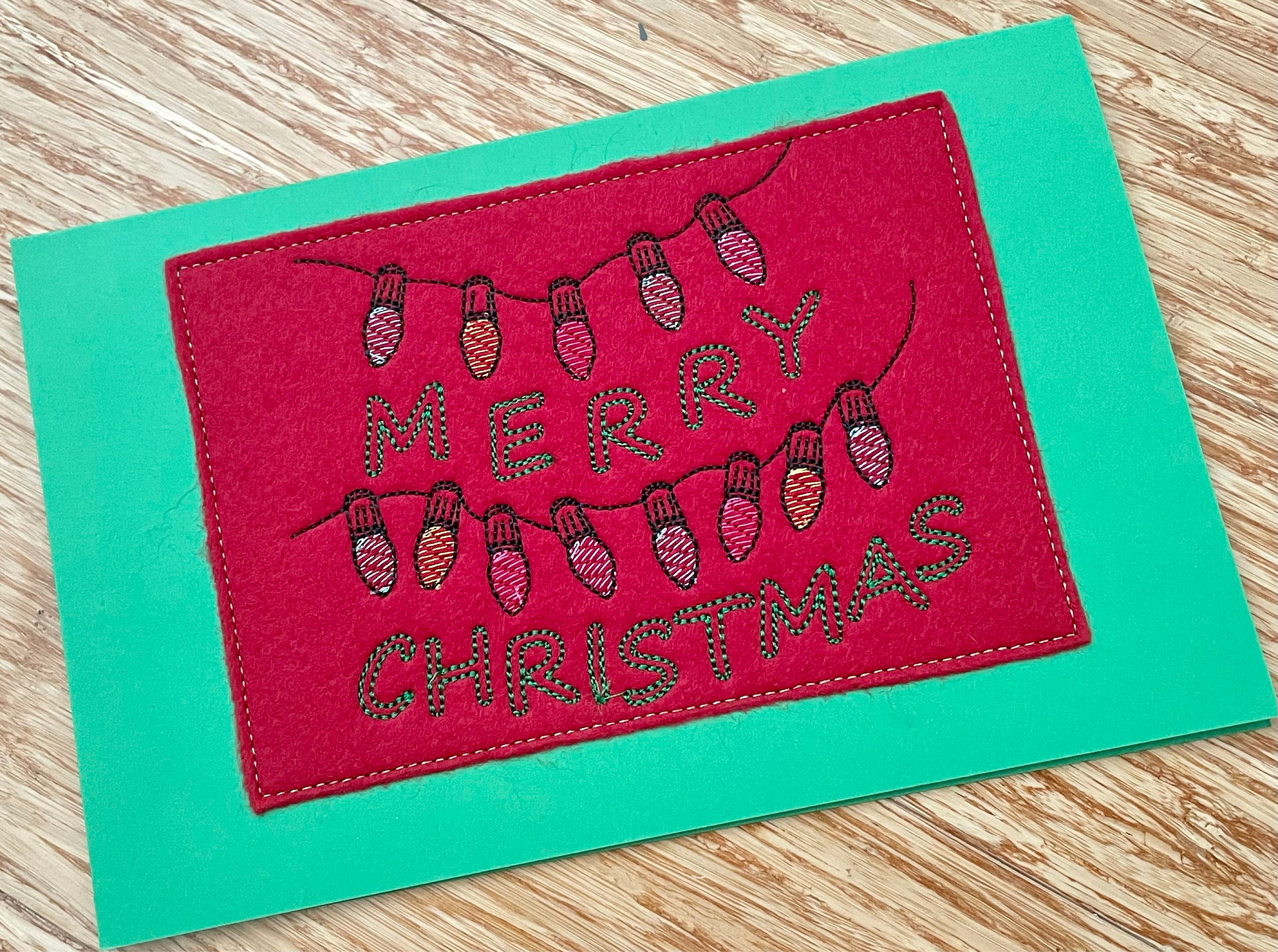 Customer photo for Merry Christmas lights - Embroidery design
