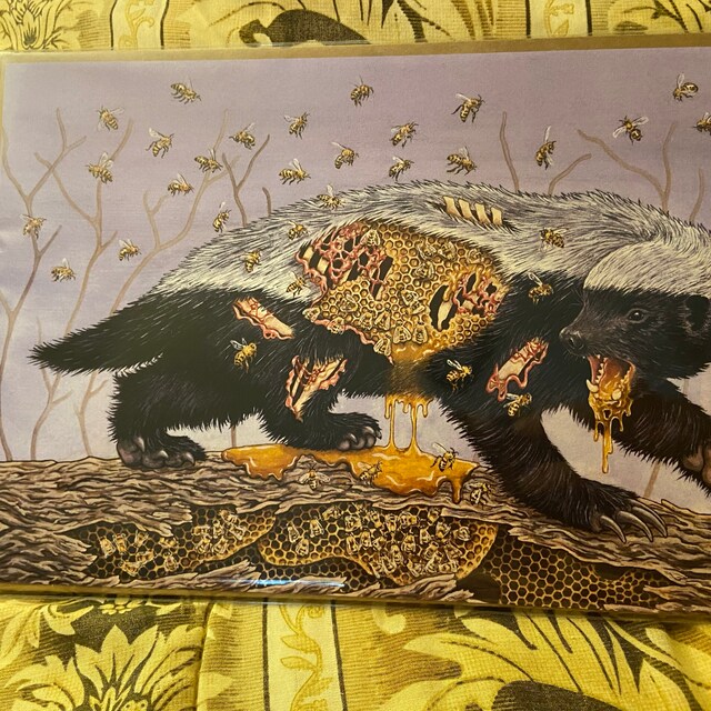 Honey Badger Doesn't Give a Shit- Print - Etsy