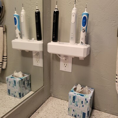 Electric Toothbrush Holder, Oral B, 4x, Bathroom Counter Organizer ...