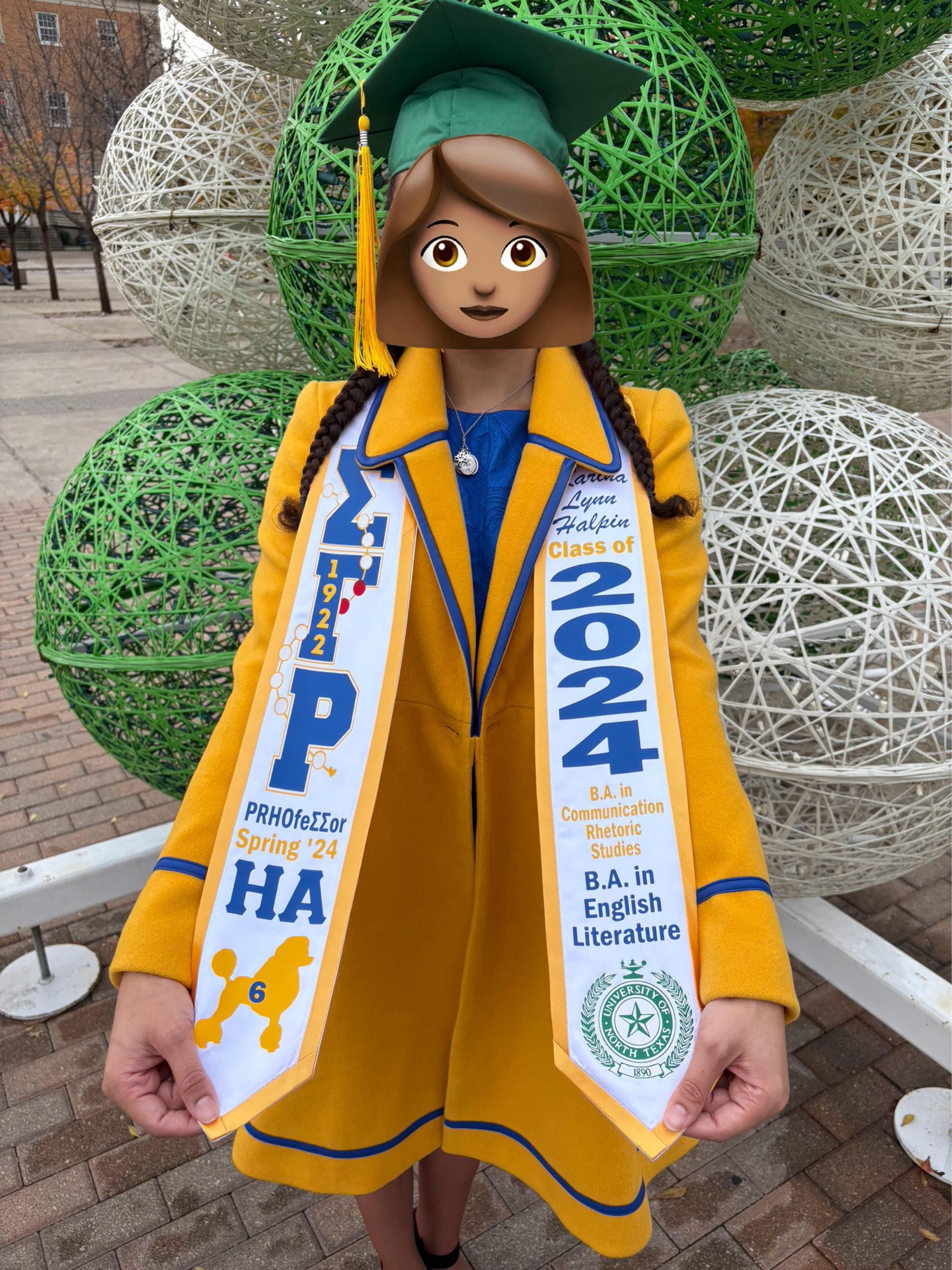 Sorority Graduation Stole | Custom Graduation Stole| Greek Graduation Stole | Pre-Designed Stole | Class of 2025 Stole| Class of 2025 Stole