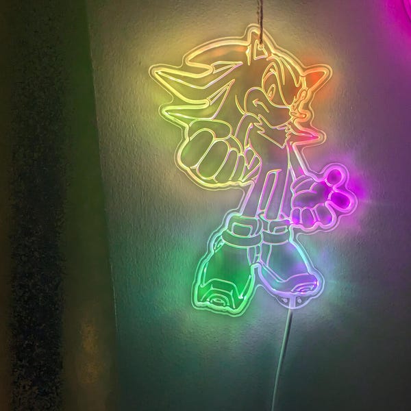 Power Rangers Chroma Shape Light Sign, Man Cave Night Light, Neon ...