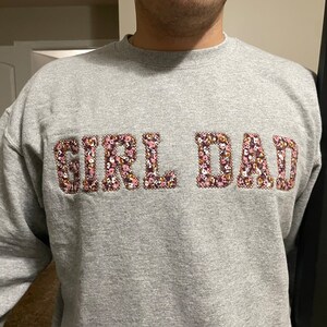 Personalized Embroidered Appliqué Sweatshirt, Gift for Grandpa, Dad